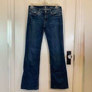 7 For All Mankind Women's Dark Blue Boot Cut Jeans